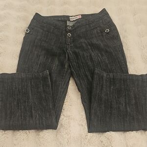 Bella Vita Dark Gray Straight Leg Jeans